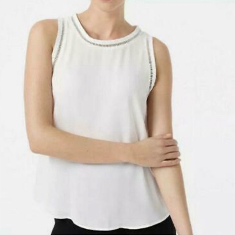 NWT J CREW Factory Drapey Top with Ladder Trim Neckline Size 8